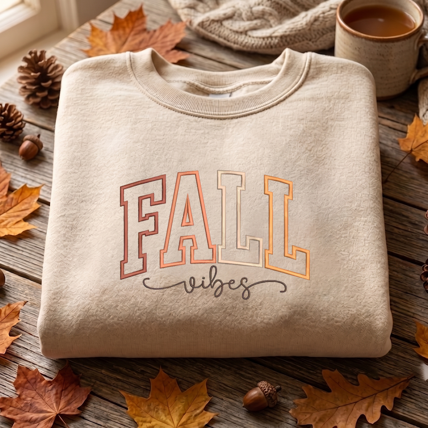 Fall Embroidered Sweatshirt, Halloween Sweatshirt, Fall Embroidered T Shirt, Sweatshirt For Woman Gift.