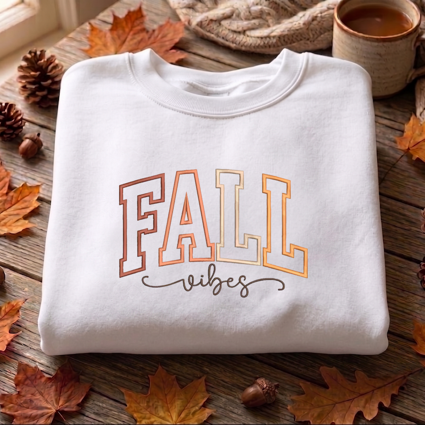 Fall Embroidered Sweatshirt, Halloween Sweatshirt, Fall Embroidered T Shirt, Sweatshirt For Woman Gift.