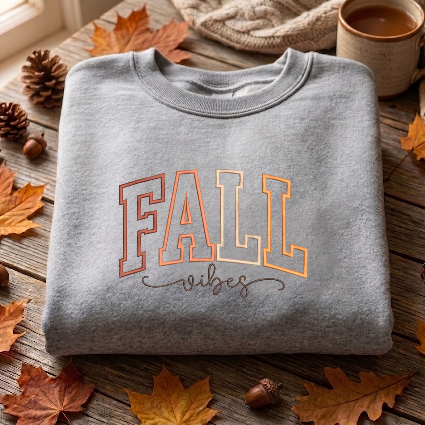 Fall Embroidered Sweatshirt, Halloween Sweatshirt, Fall Embroidered T Shirt, Sweatshirt For Woman Gift.