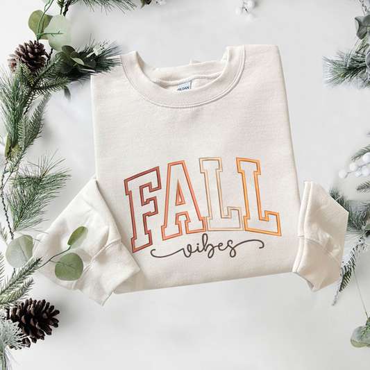 Fall Embroidered Sweatshirt, Halloween Sweatshirt, Fall Embroidered T Shirt, Sweatshirt For Woman Gift.